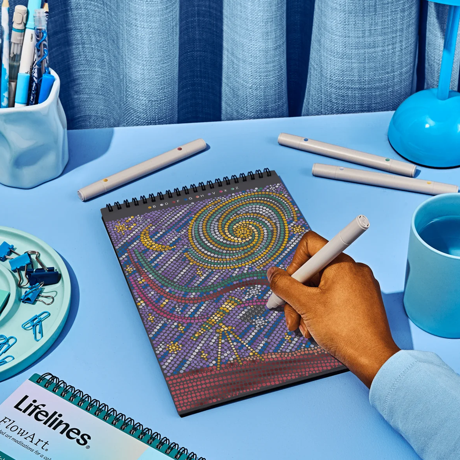 LFELNE FlowArt Dot-By-Letter - Into the Galaxy with Metallic Ink