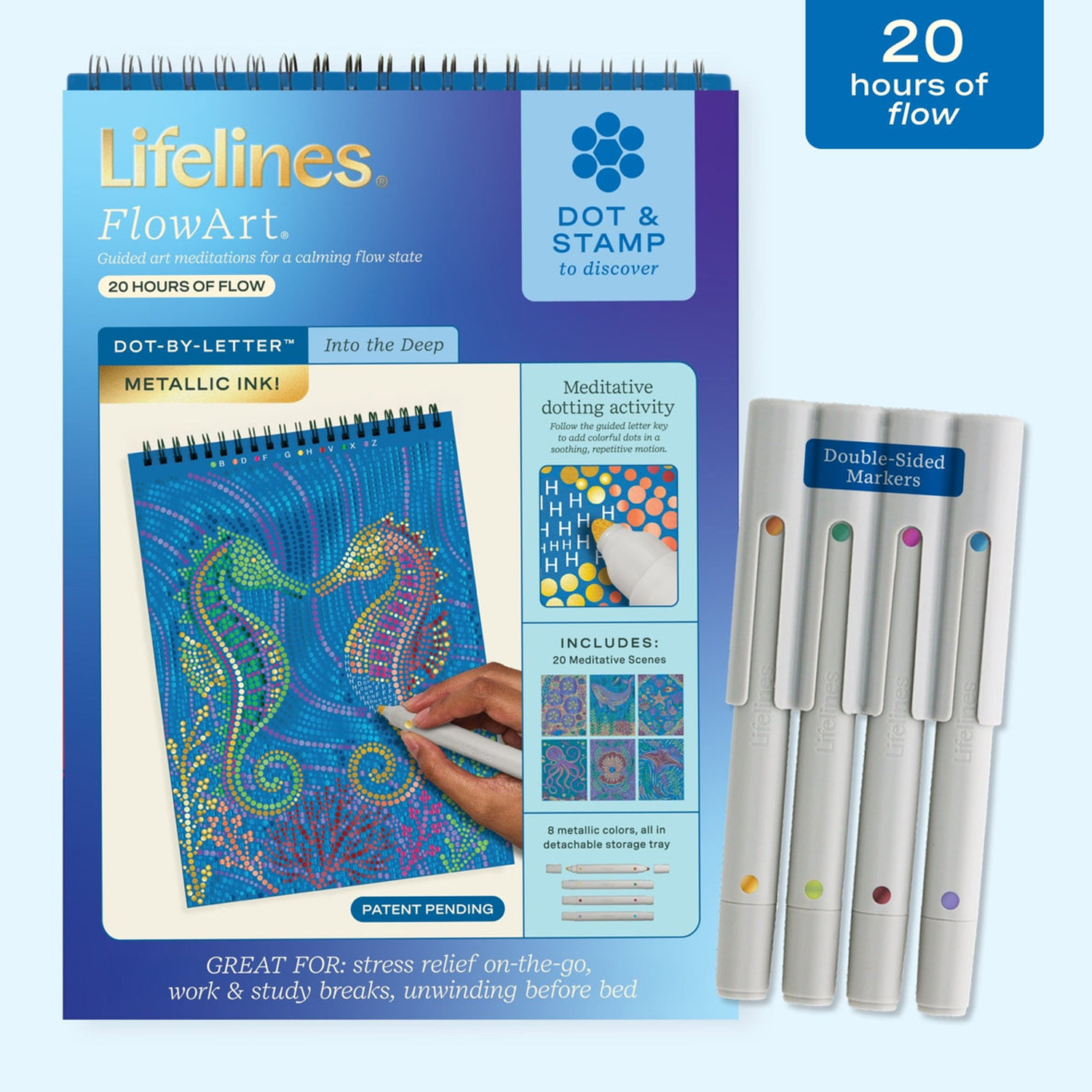 LFELNE FlowArt Dot-By-Letter - Into the Deep with Metallic Ink