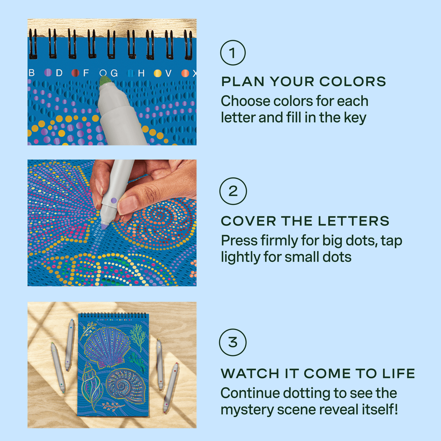 LFELNE FlowArt Dot-By-Letter - Into the Deep with Metallic Ink