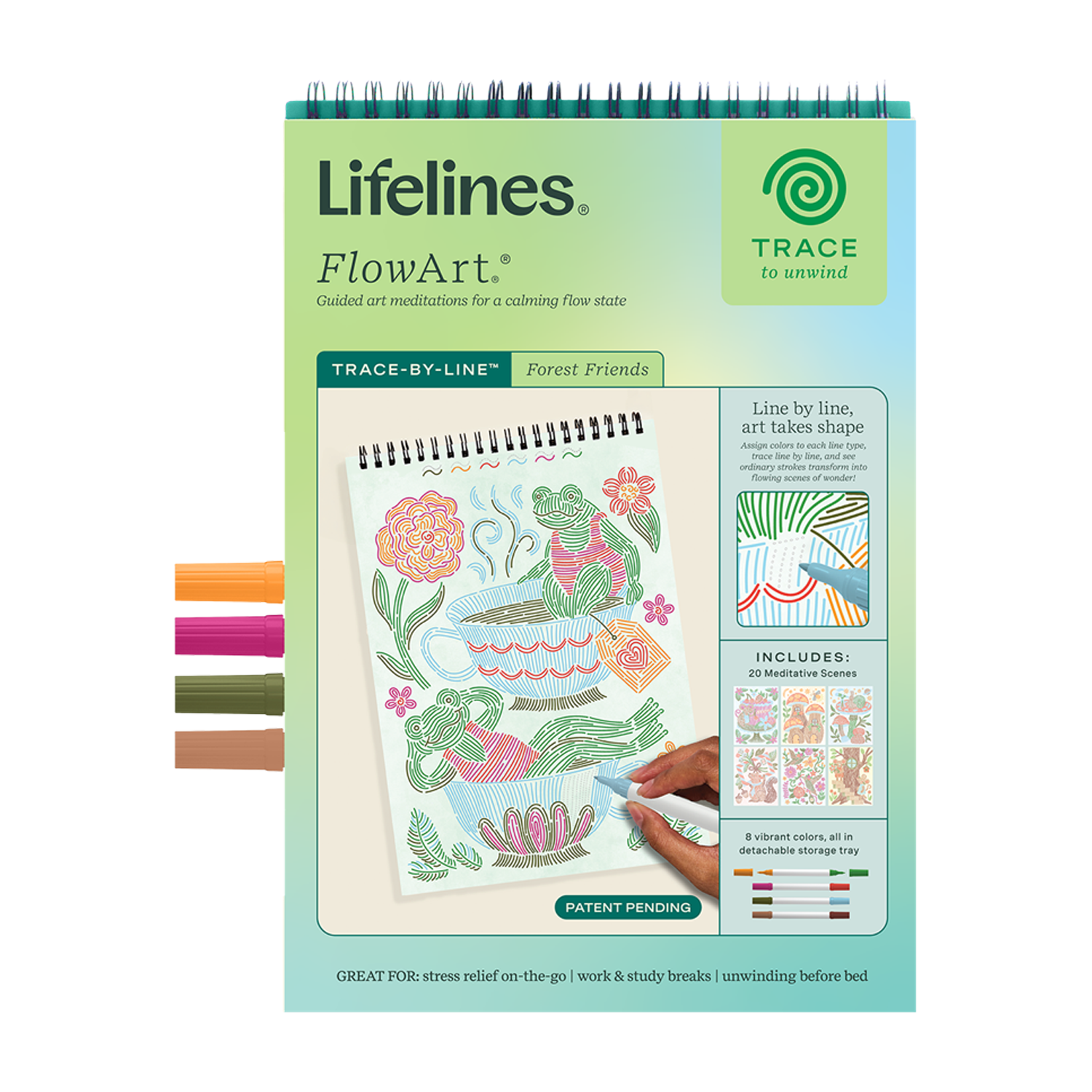 LFELNE FlowArt Trace-to-Doodle - Woodland Whimsy