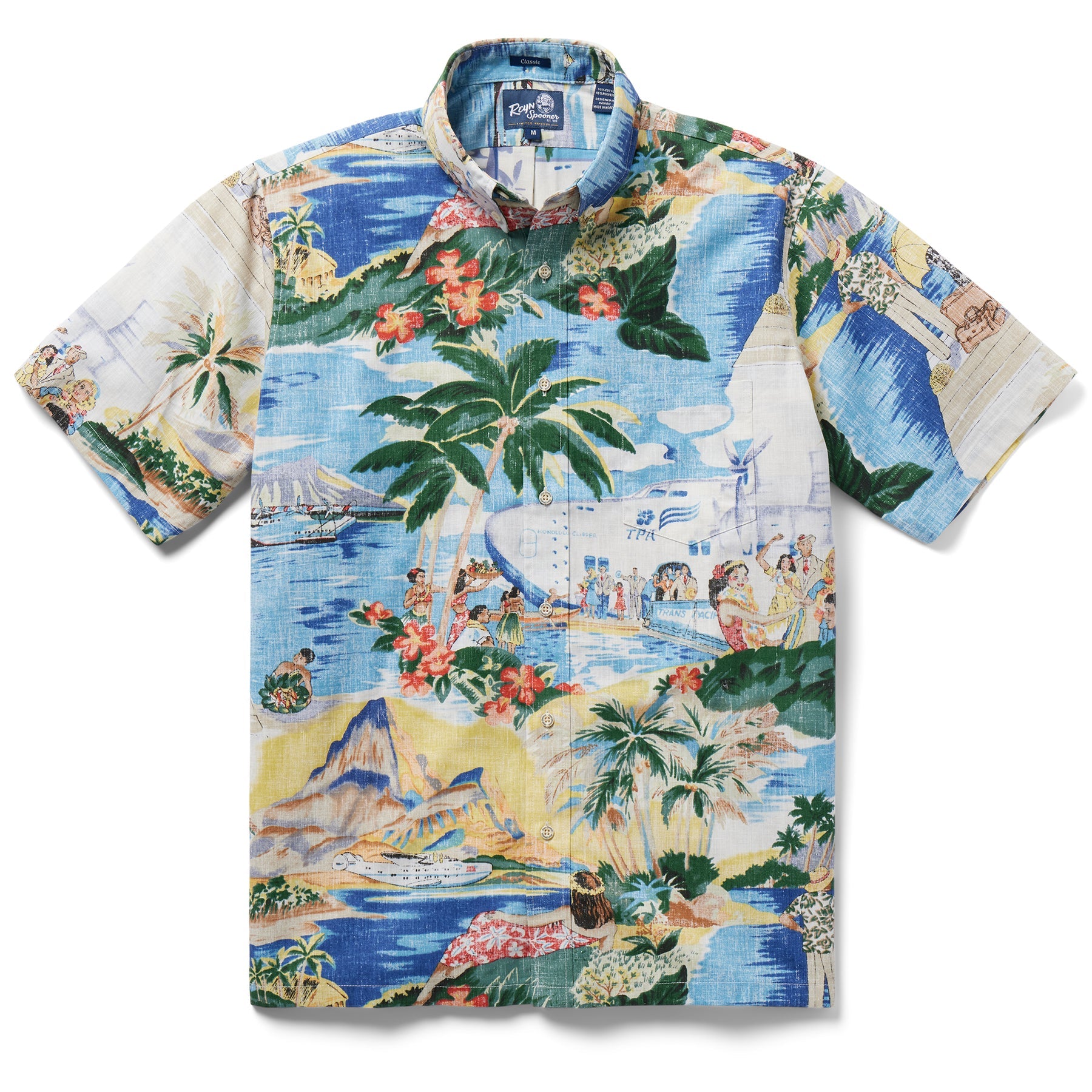 Reyn Spooner Transpacific 40's Button Front Camp Shirt    