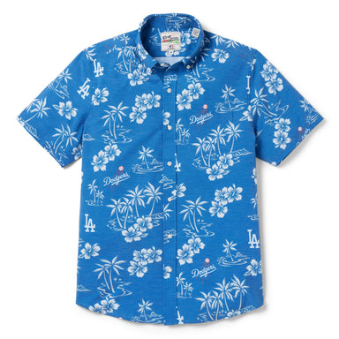 Reyn Spooner LA Dodgers 24 Kekai Performance Button Front Camp Shirt    