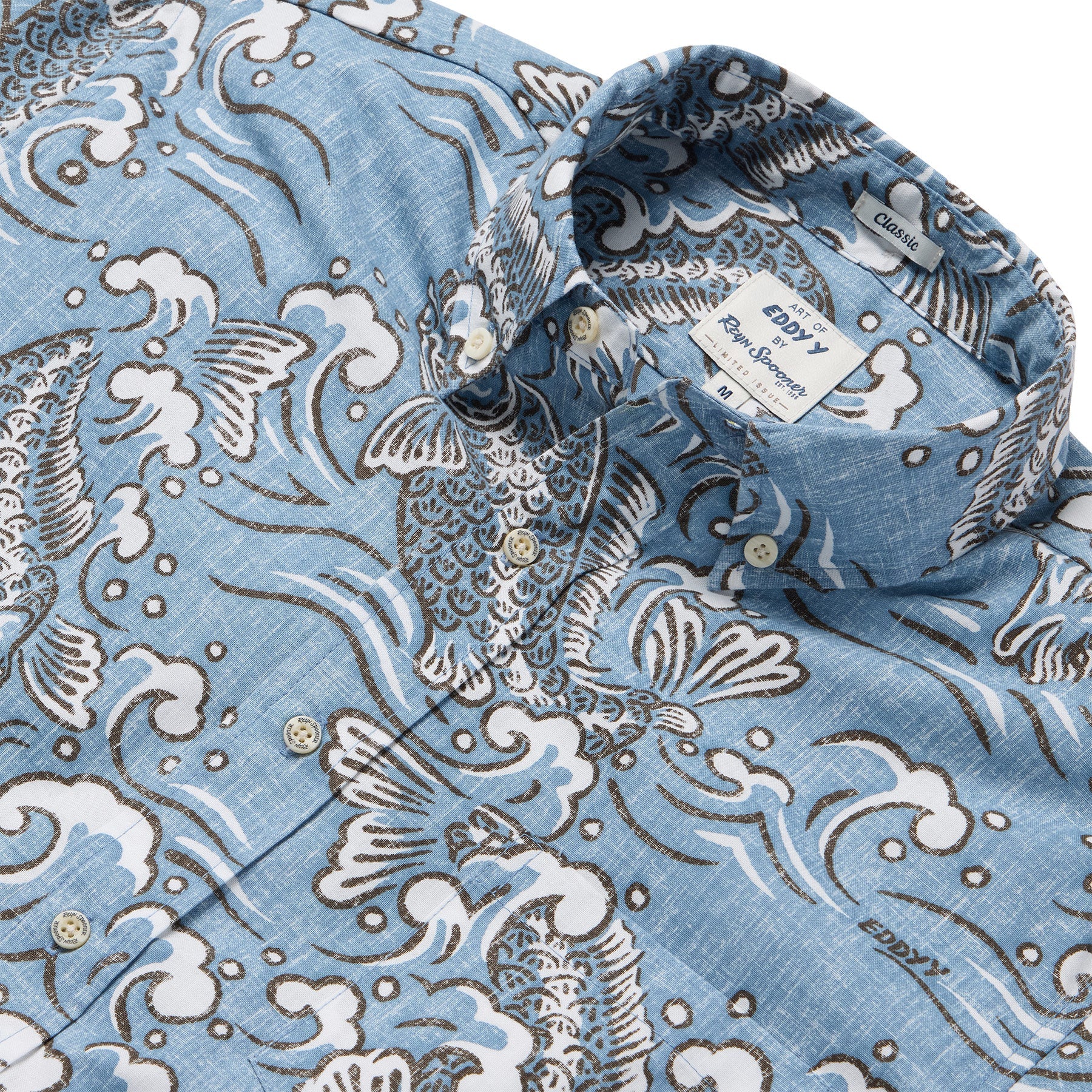 Reyn Spooner Koi Stream Button Front Short Sleeve Camp Shirt