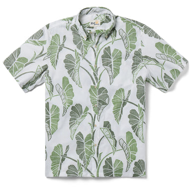 Reyn Spooner Trailing Taro Button Front Short Sleeve Camp Shirt White M 805766349000