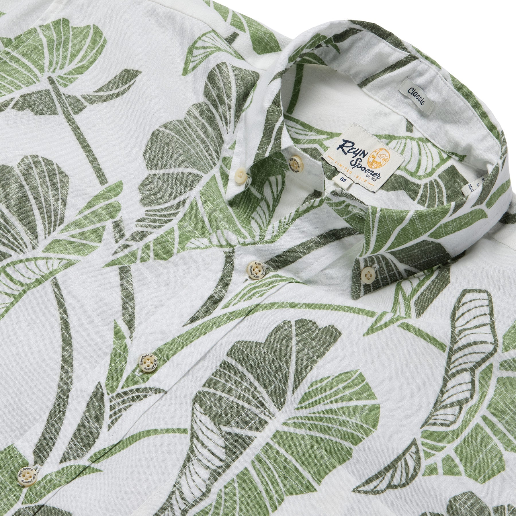 Reyn Spooner Trailing Taro Button Front Short Sleeve Camp Shirt
