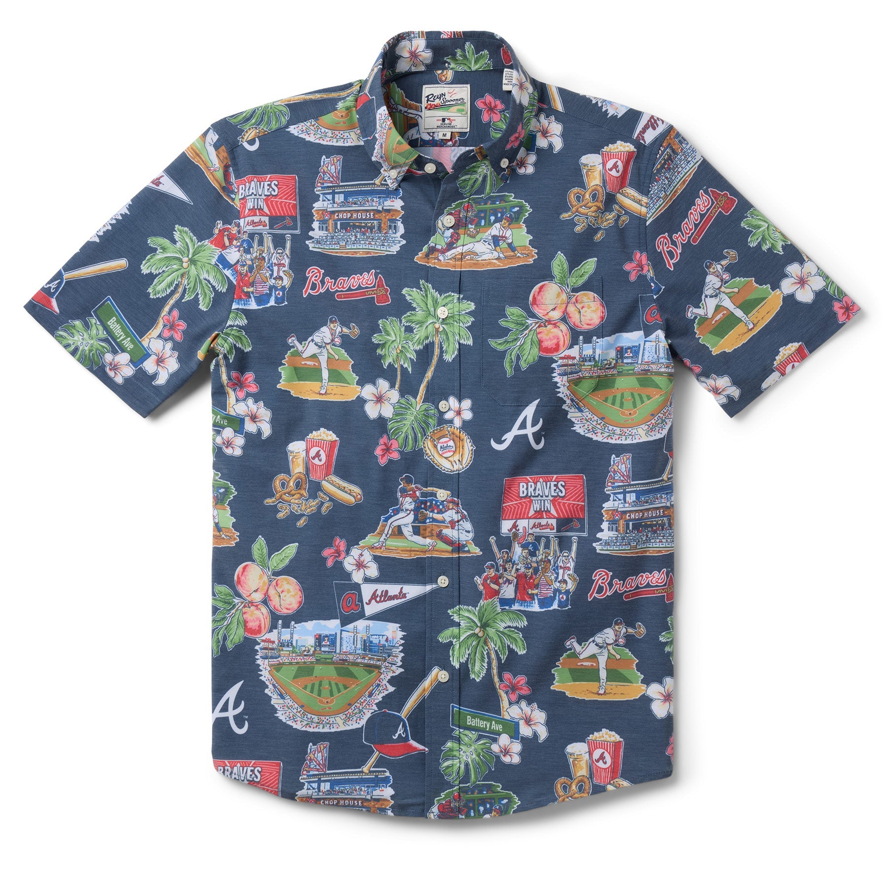 Reyn Spooner MLB® Atlanta Braves Performance Button Front Scenic XXL 805766378062