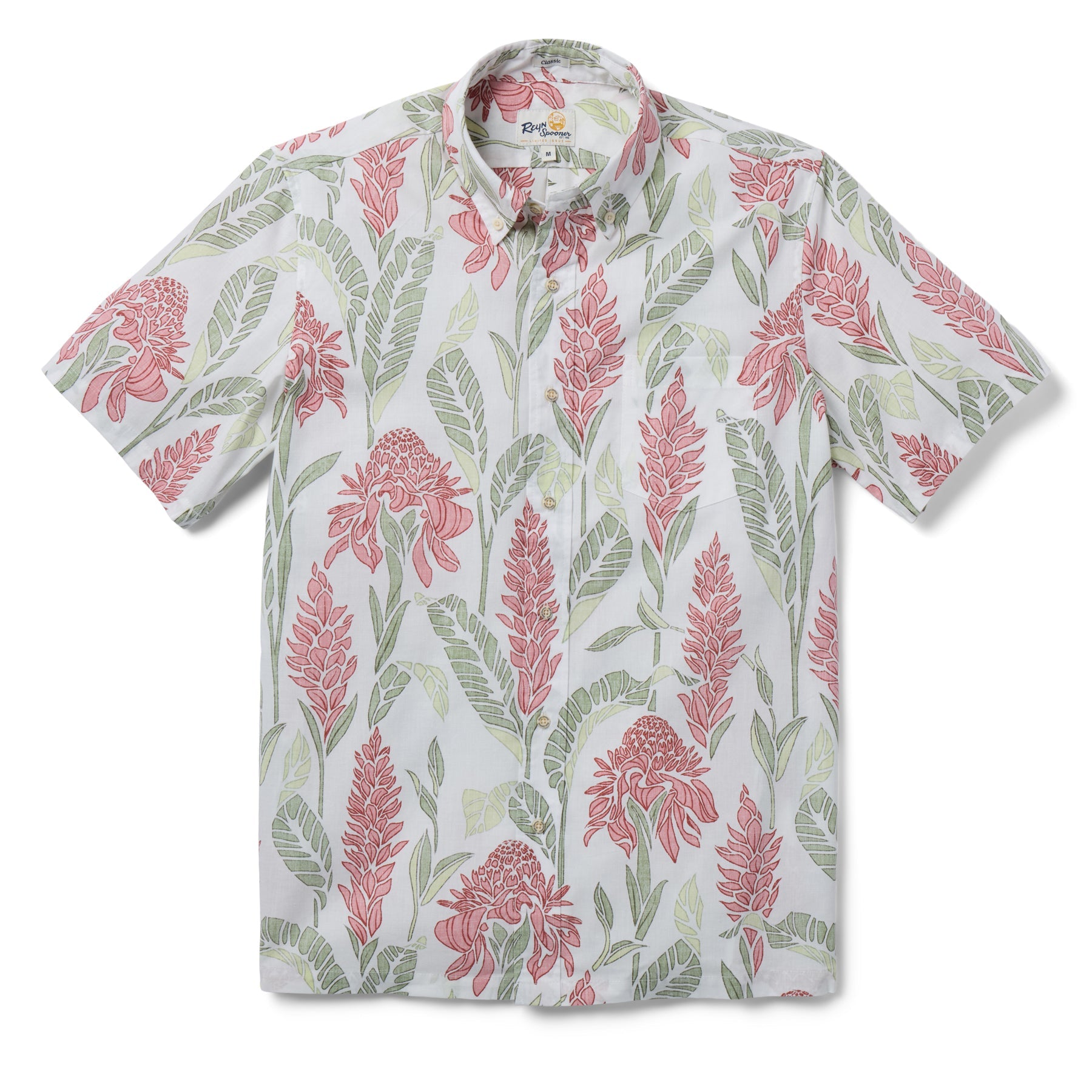 Reyn Spooner Ginger Burst Short Sleeve Camp Shirt White S 805766465311