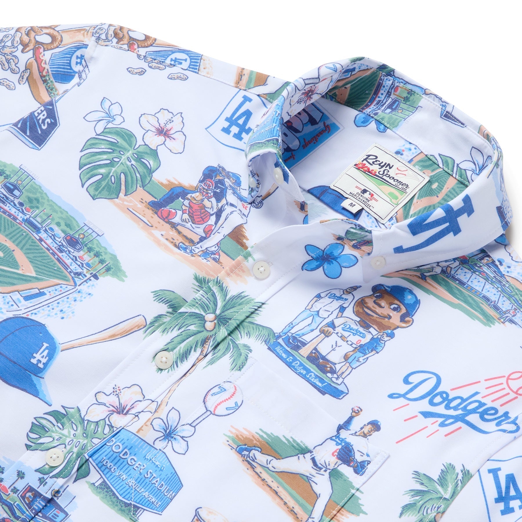 Reyn Spooner MLB® Los Angeles Dodgers Scenic Performance Button Front