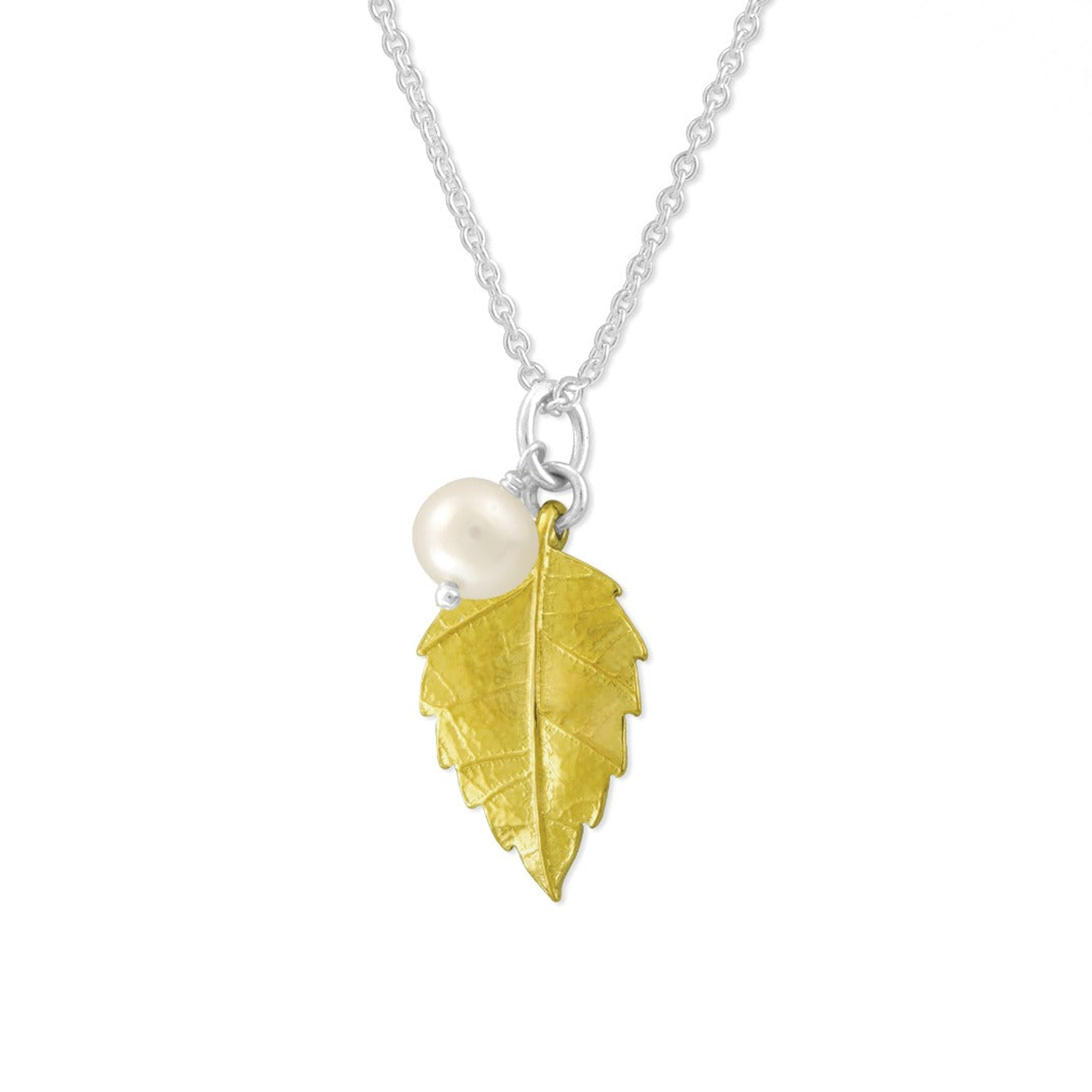 Boma Gold Leaf and Pearl Necklace