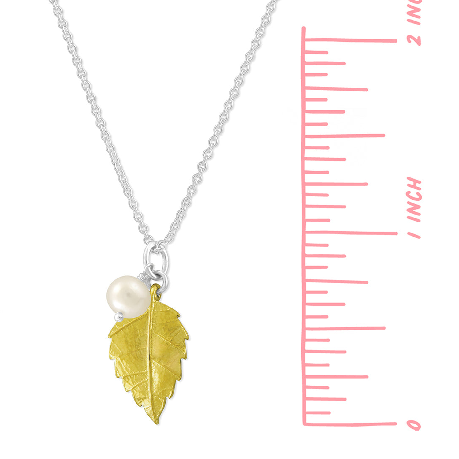 Boma Gold Leaf and Pearl Necklace