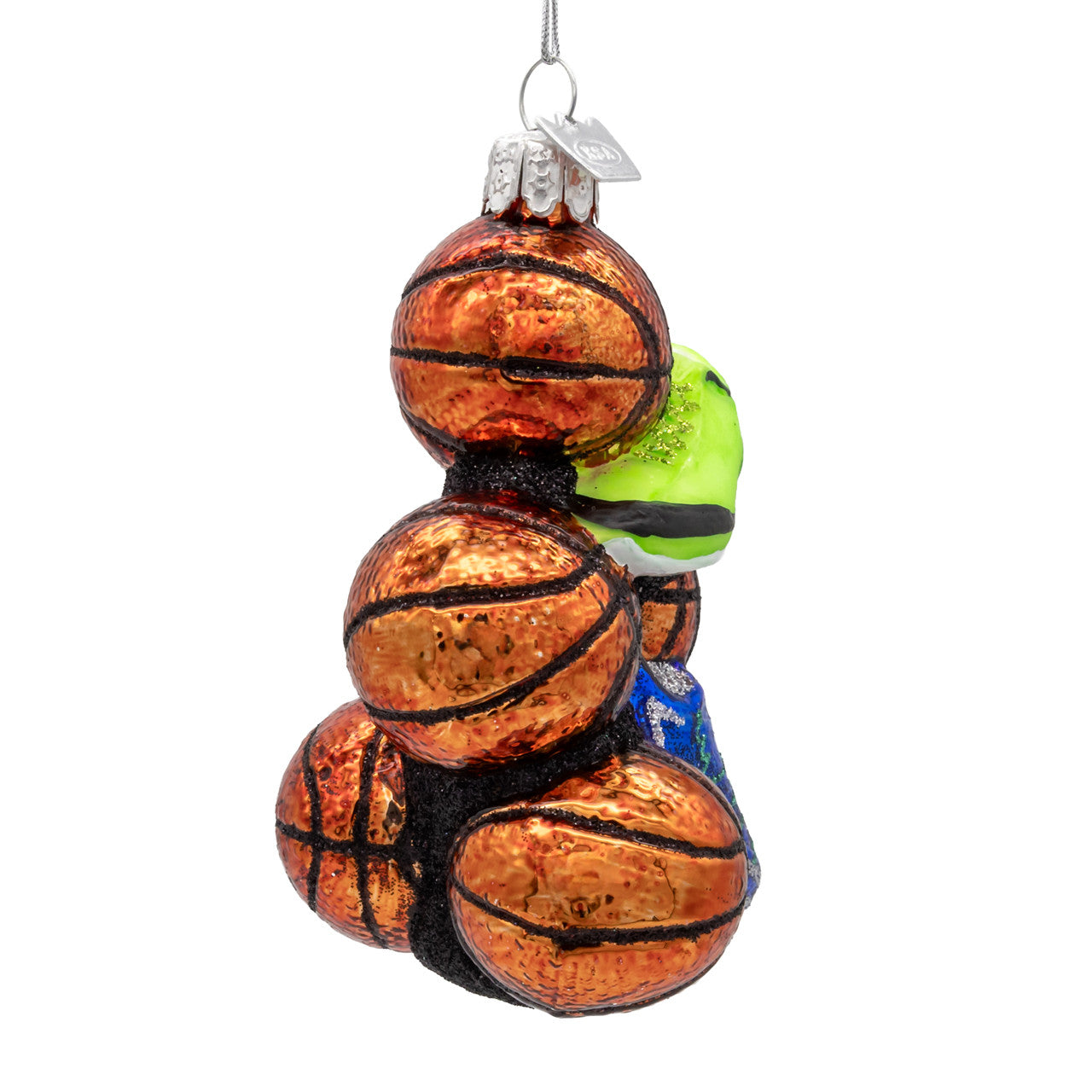Glass Basketball with Shoes Ornament