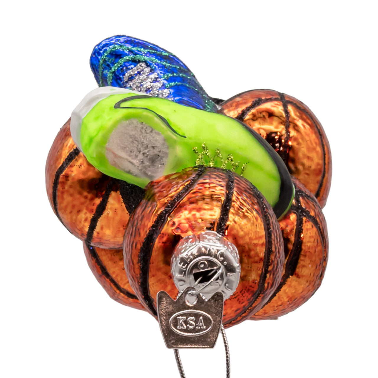 Glass Basketball with Shoes Ornament
