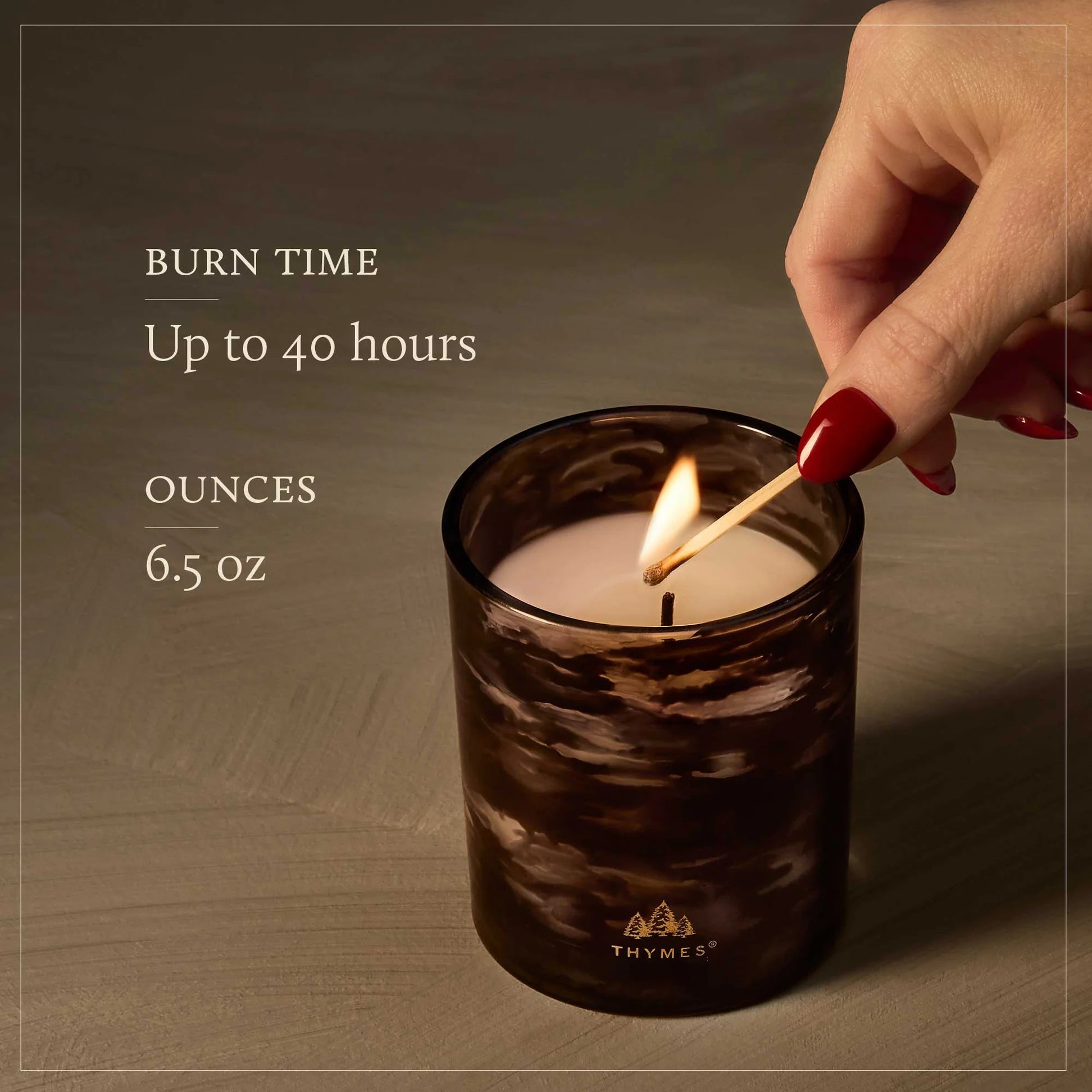 Thymes Noir Woods 6.5 oz. Poured Candle