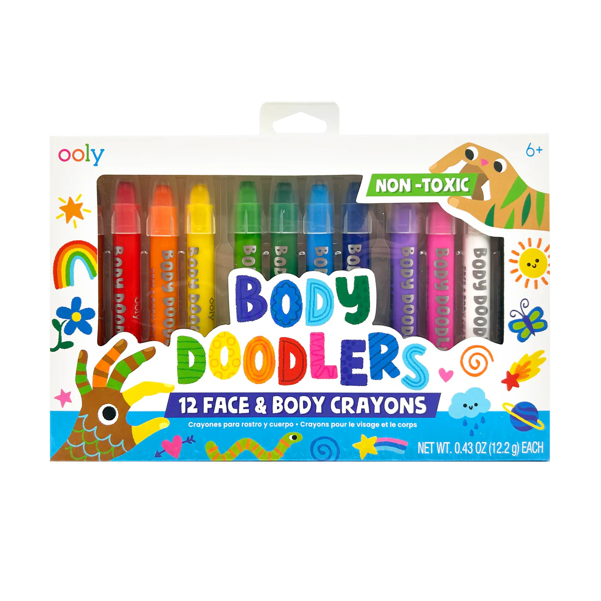 ooly Body Doodlers Face & Body Crayons