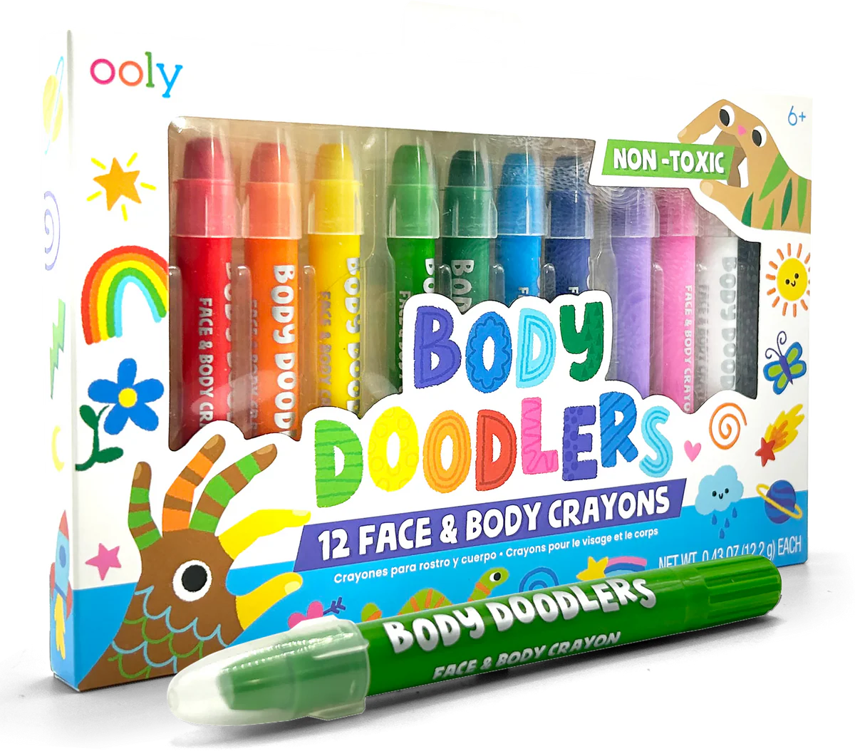 ooly Body Doodlers Face & Body Crayons