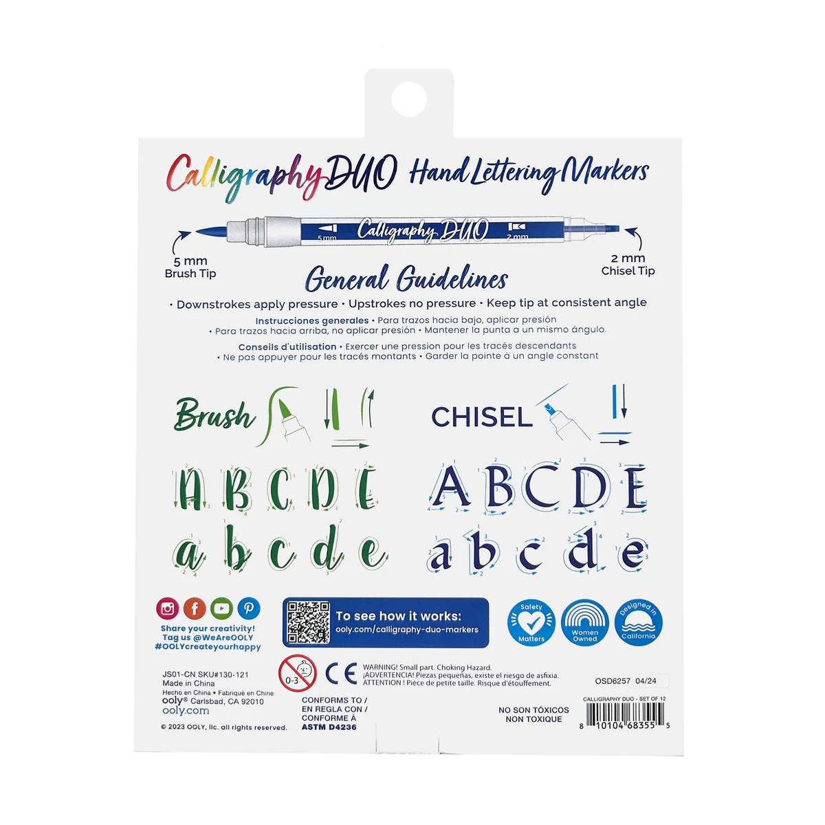 ooly Calligraphy Duo - 12 Double Ended Markers