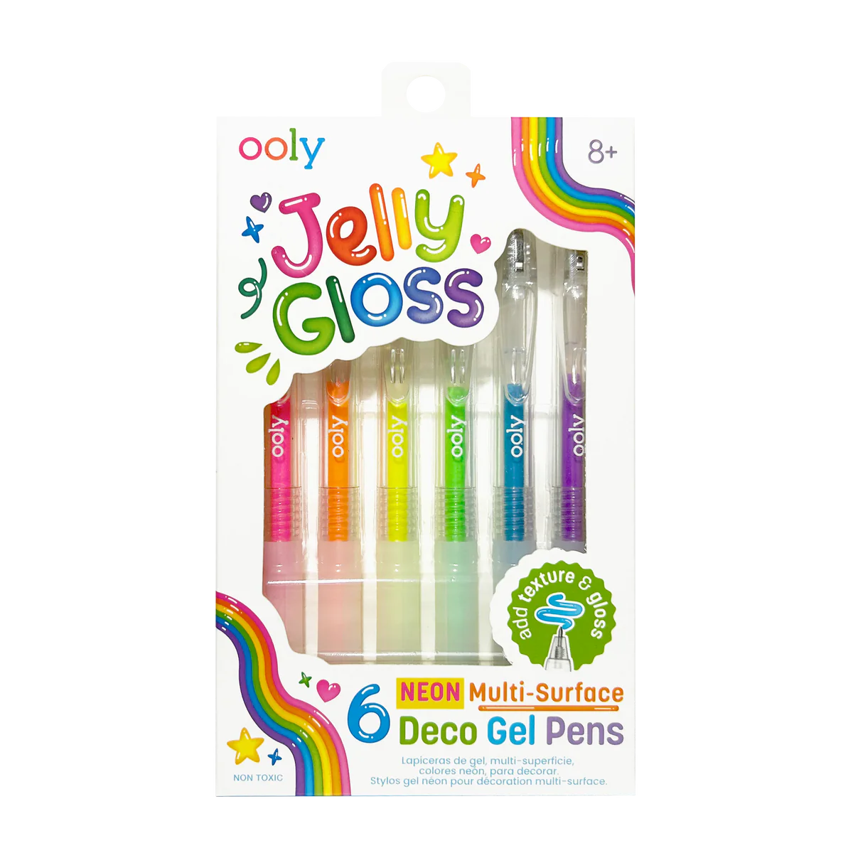 ooly Jelly Gloss Multi Surface Neon Deco Gel Pens
