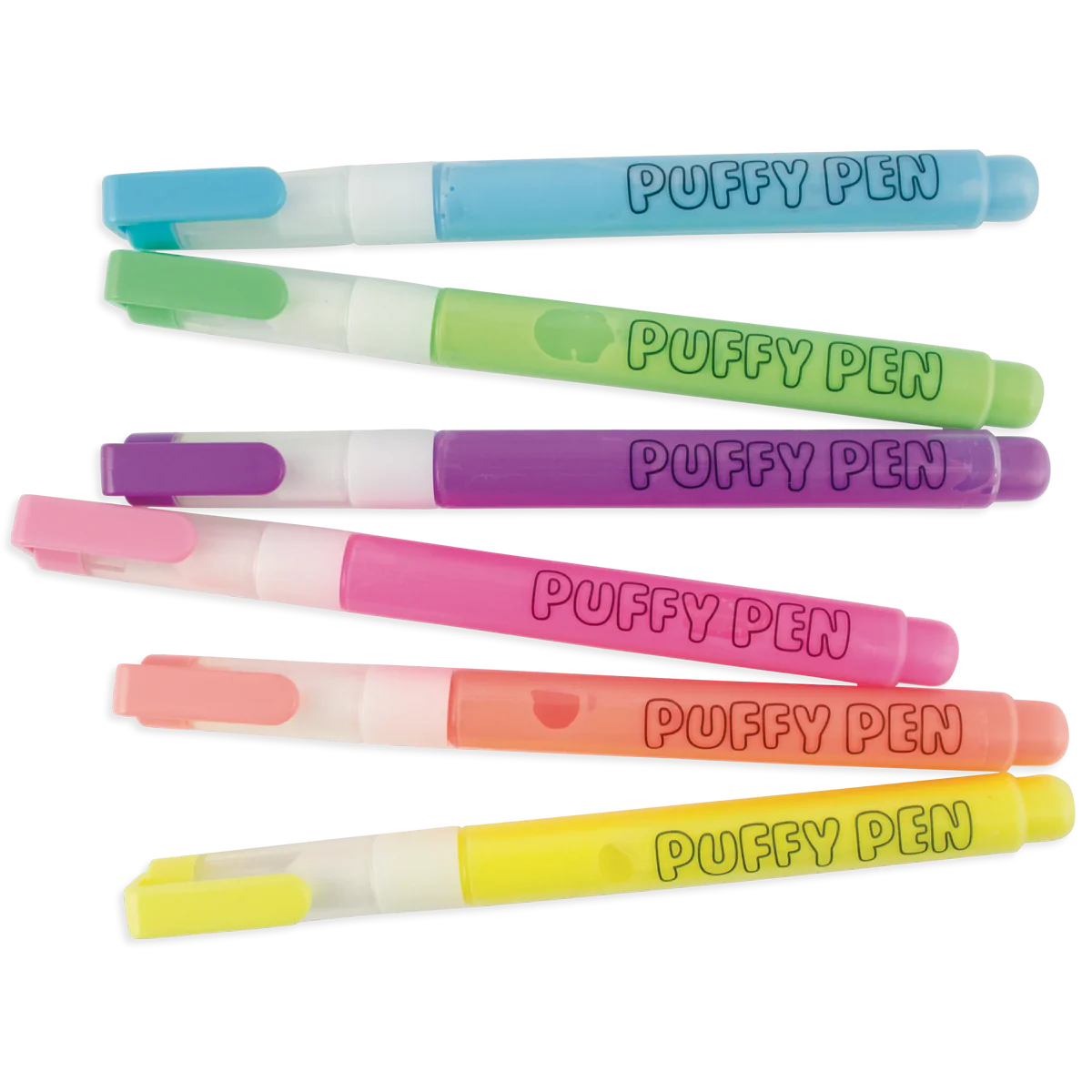 ooly Magic Puffy Pens - 6 Neon Colors