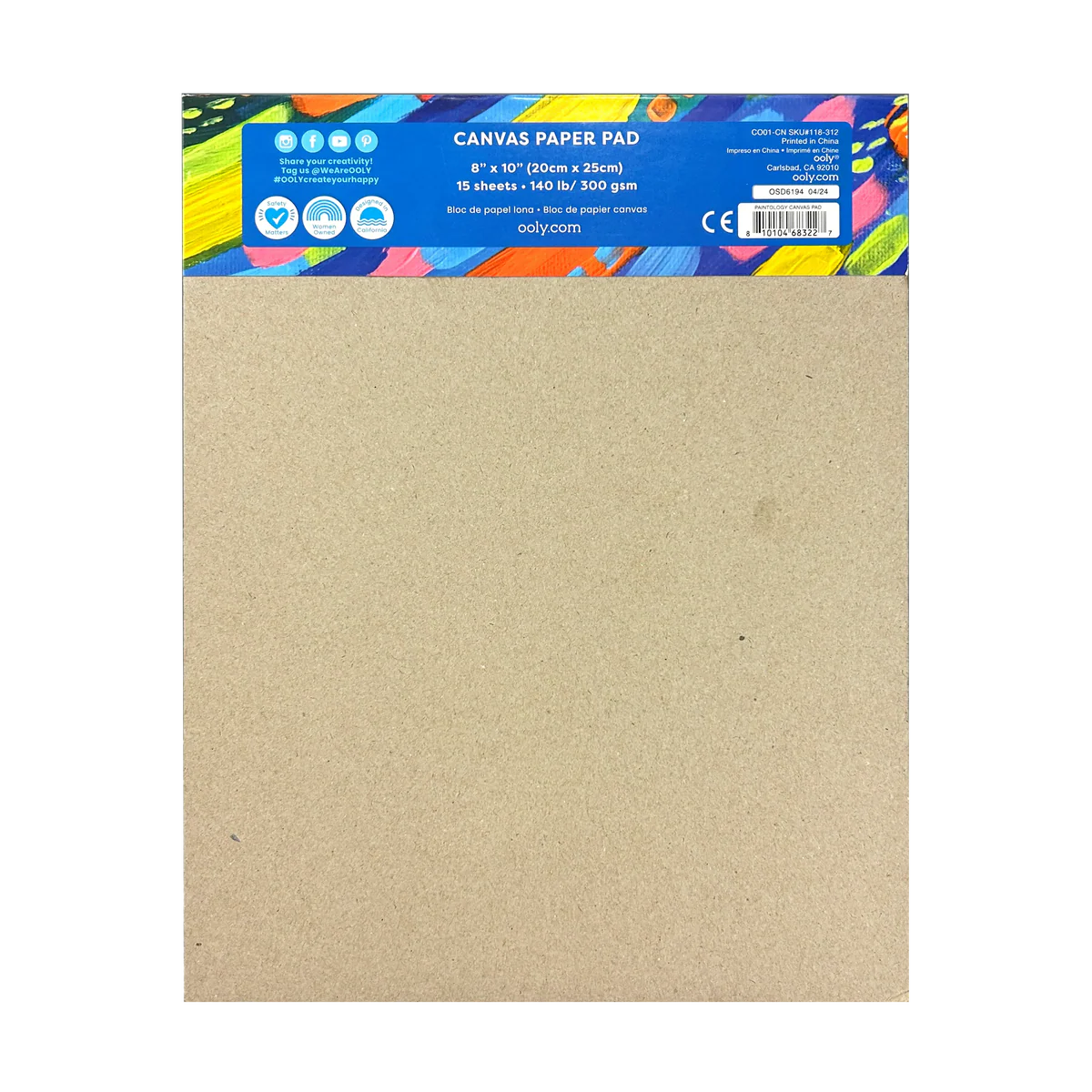ooly Paintology Canvas Paper Pad