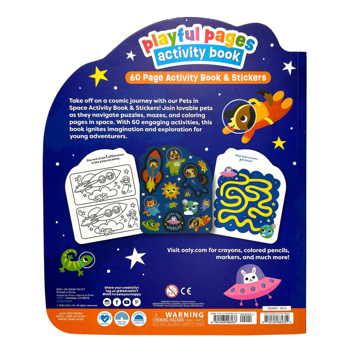 ooly Pets in Space Playful Pages Activity Book