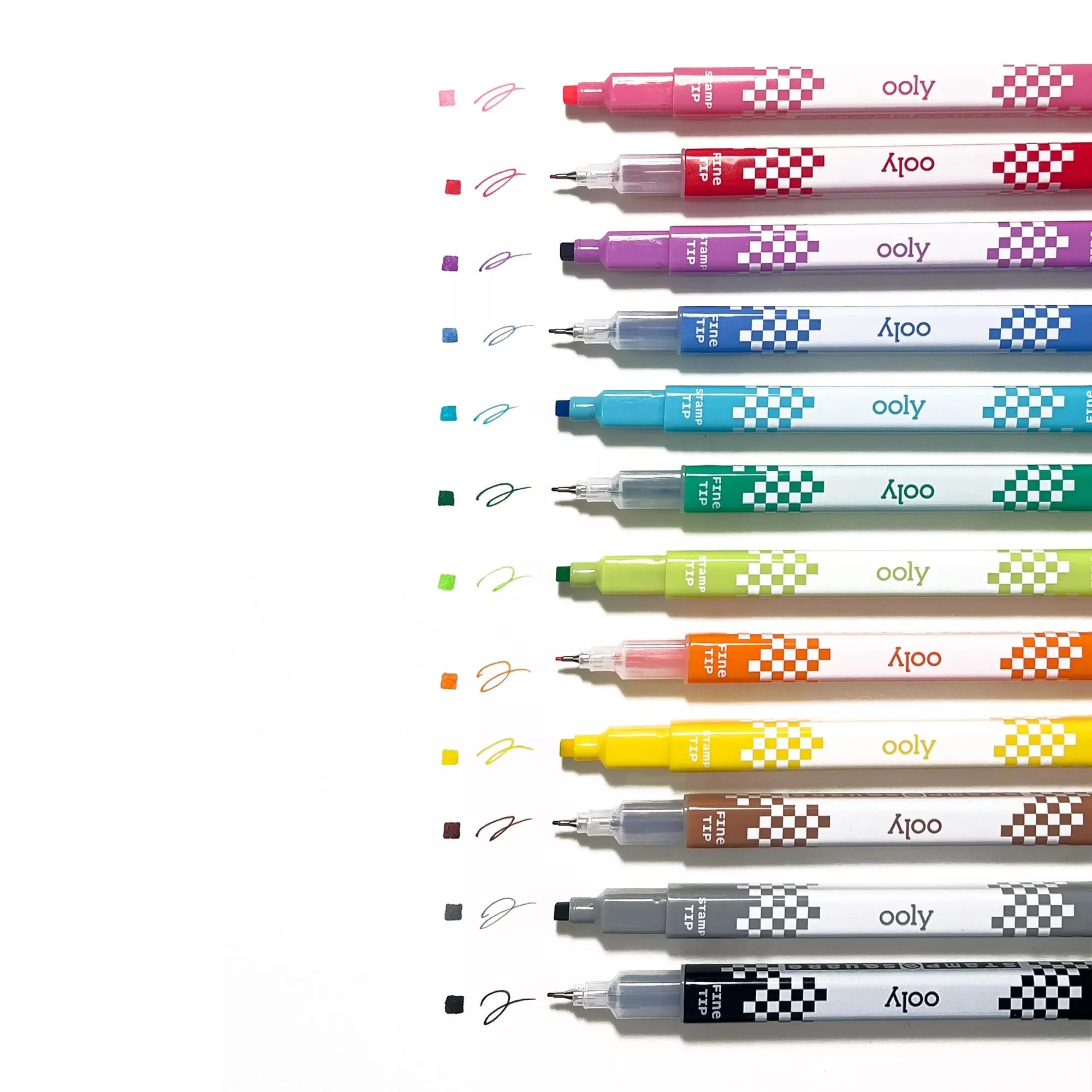 OOLY Stamp A Square 12 Double Ended Markers