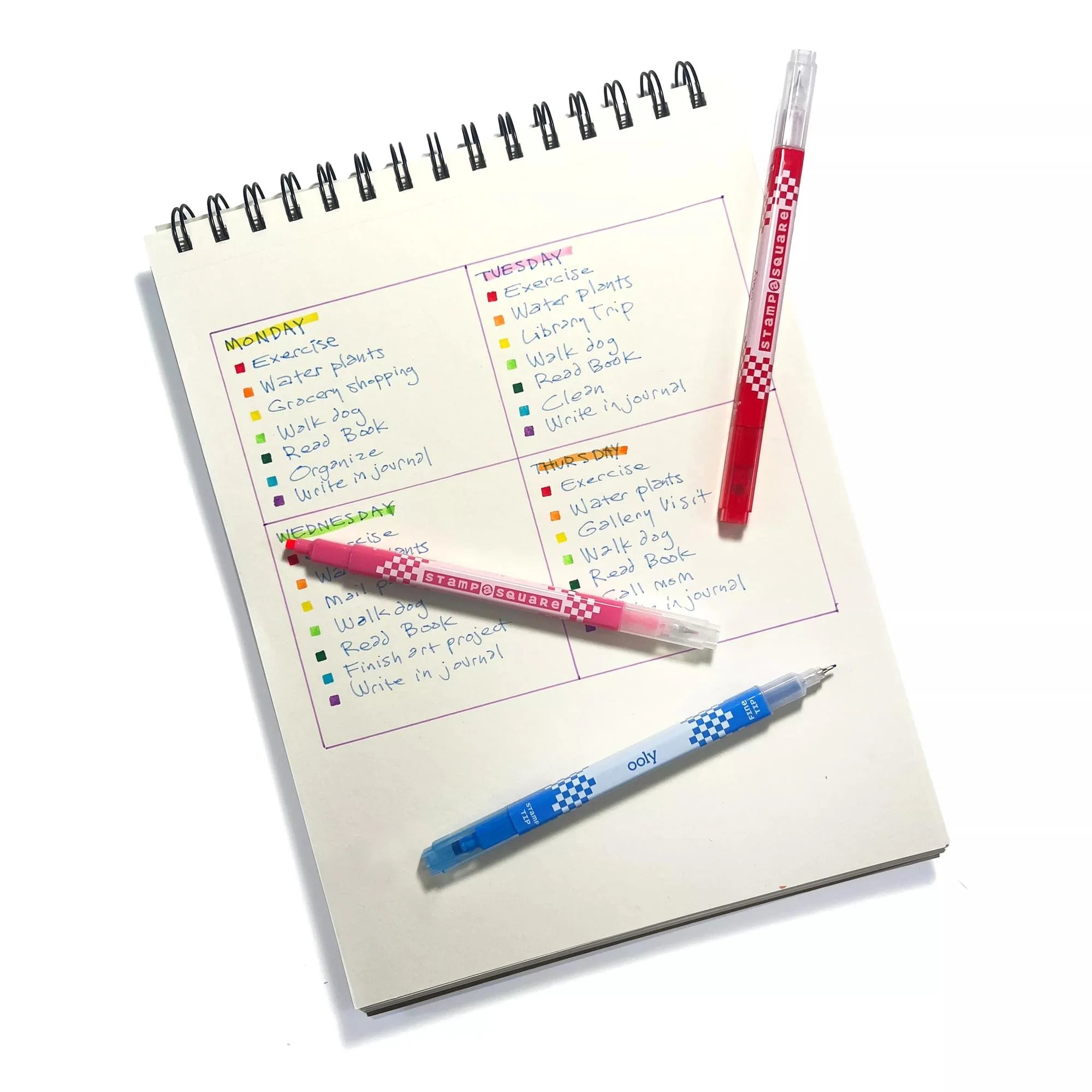 OOLY Stamp A Square 12 Double Ended Markers