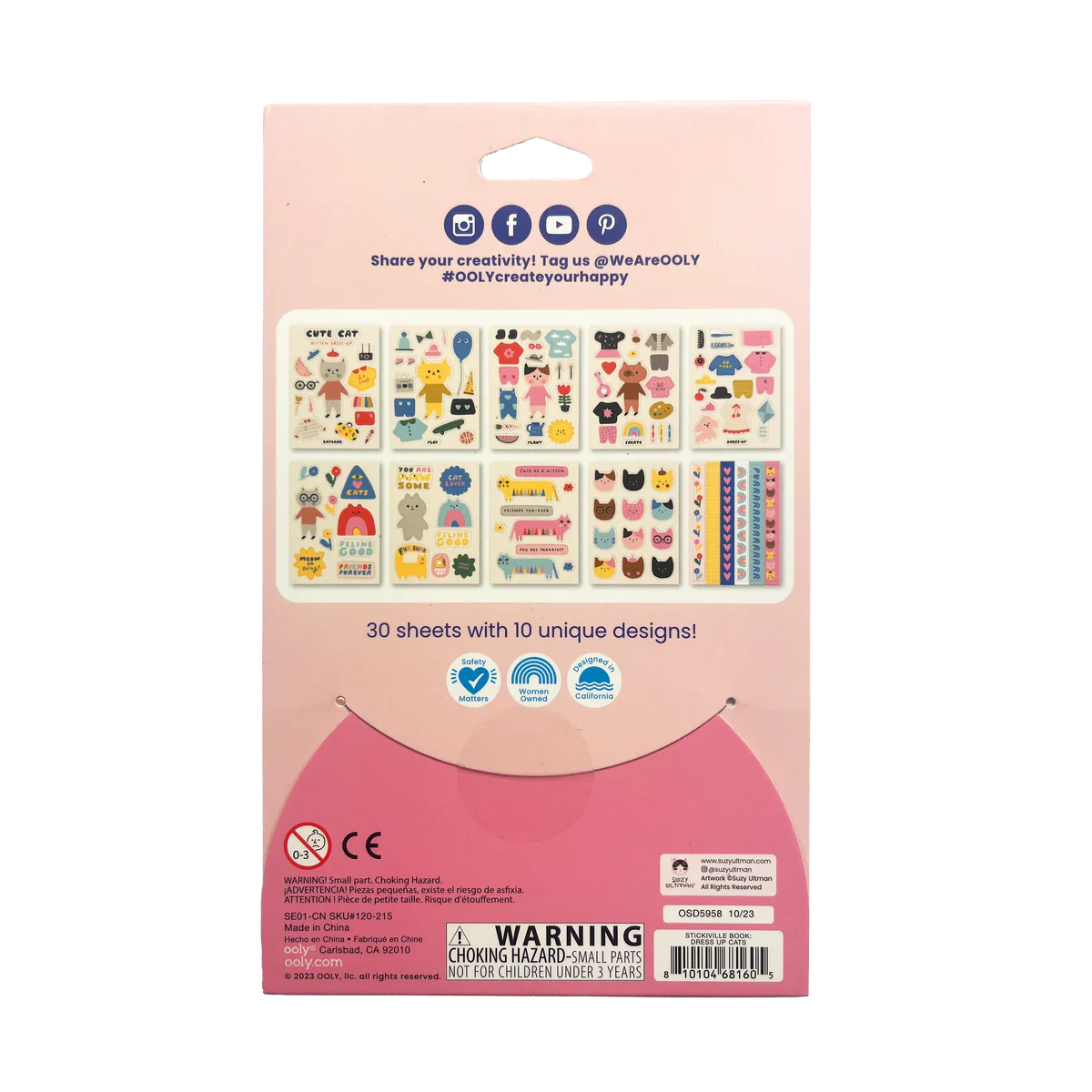 ooly A Whole Lotta Stickers! - Dress Up Cats