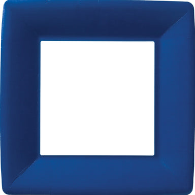 Navy Blue Classic Linen 10 Inch Square Dinner Plates    