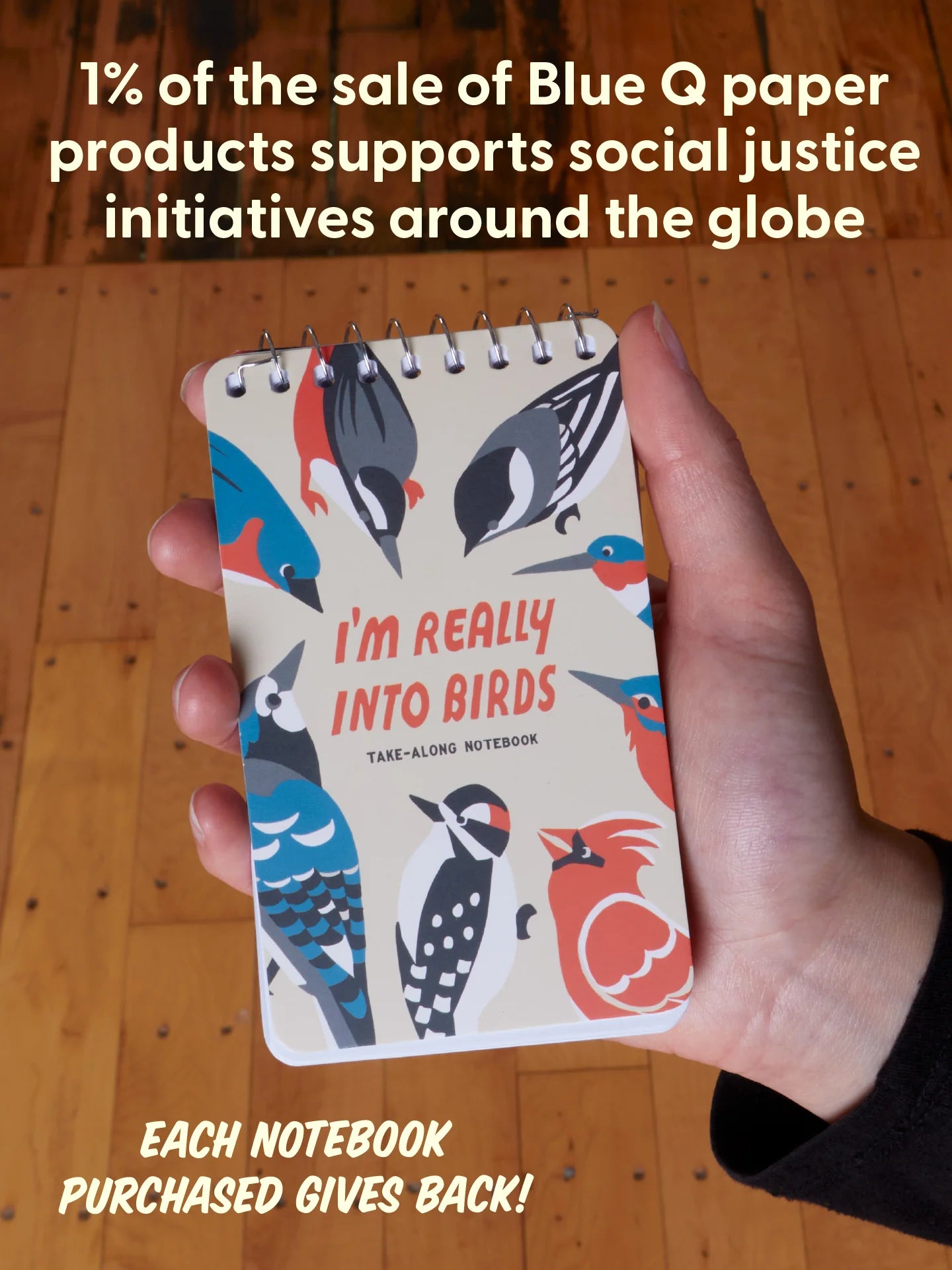 BLUQ I'm Really Into Birds. Take-Along Notebook 3x5 Spiral Notebook