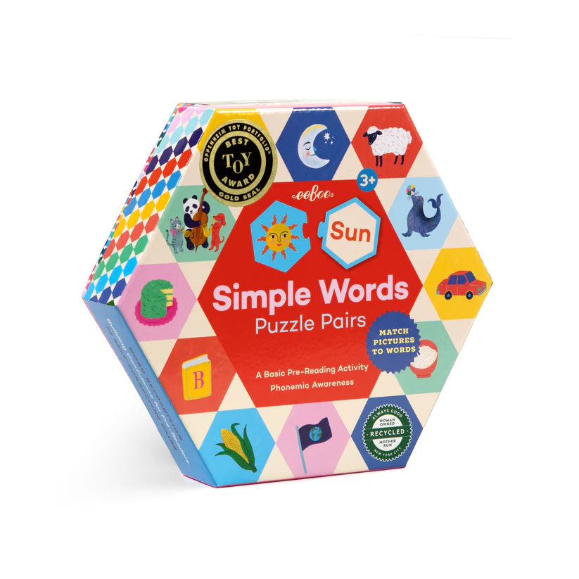 eeBoo Simple Words Puzzle Pairs