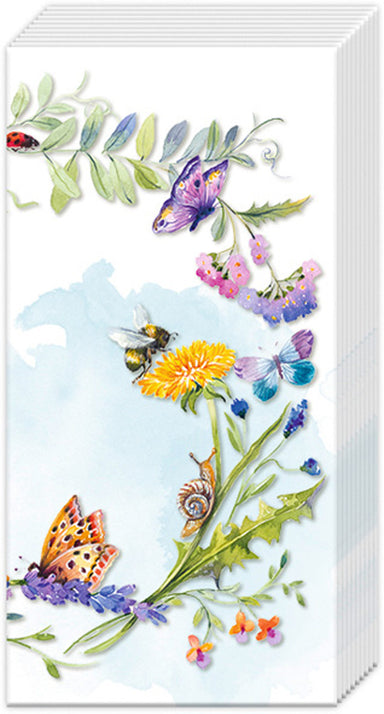 Spring Wreath - Pocket Tissues    