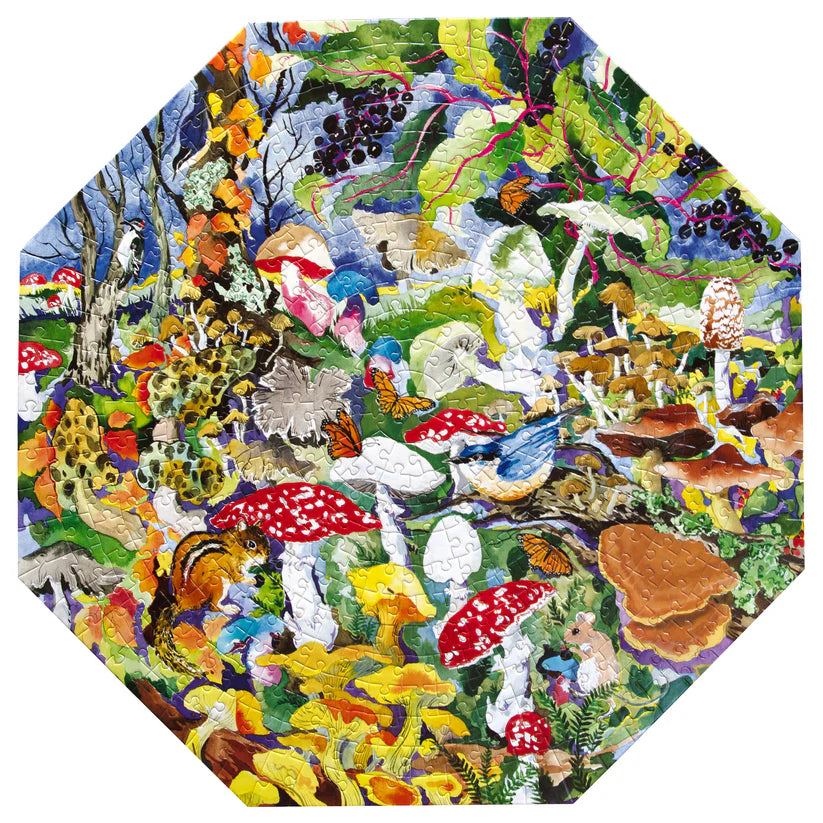 Poisonous Mushrooms 500 Piece Octagon Puzzle