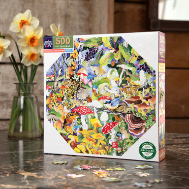 Poisonous Mushrooms 500 Piece Octagon Puzzle