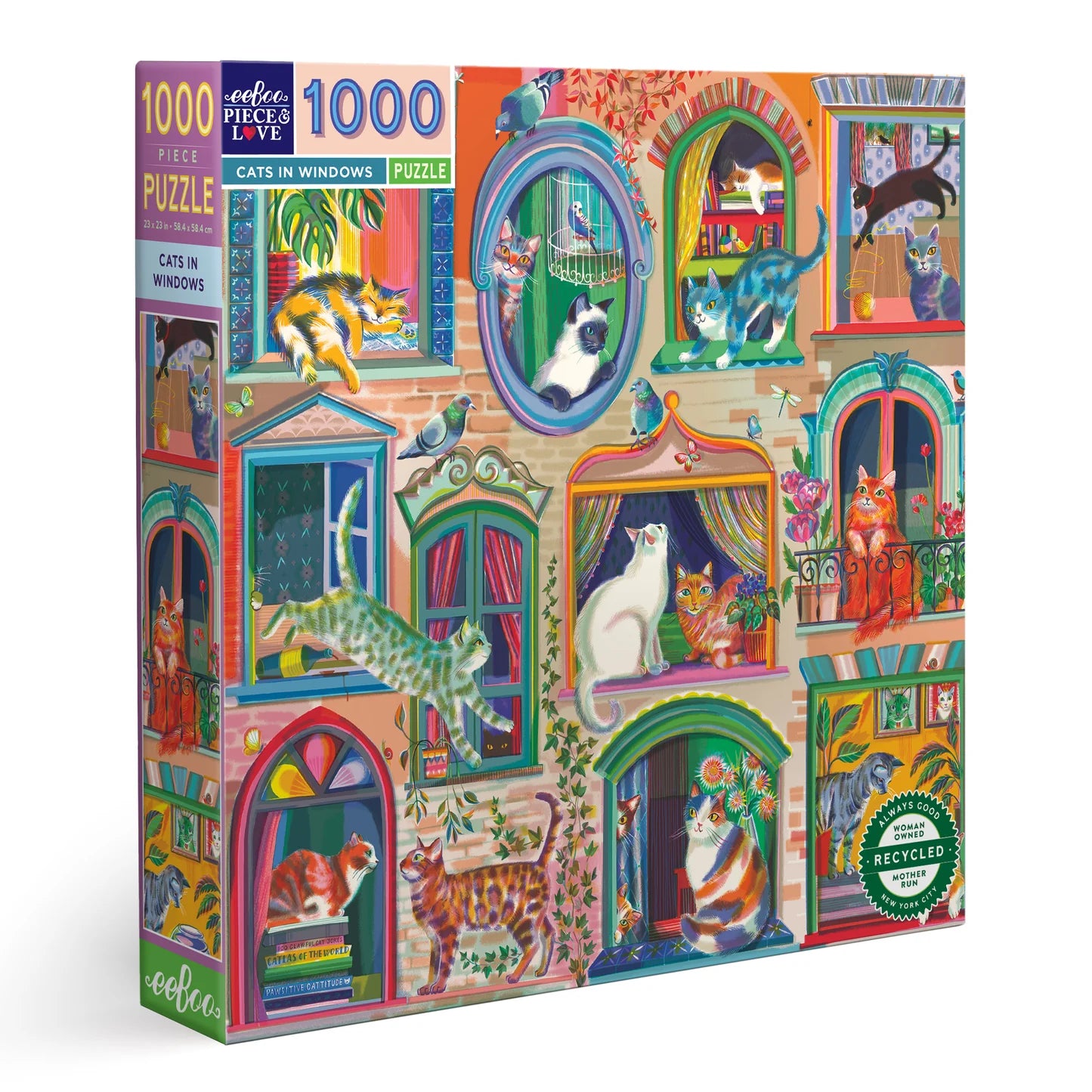 Cats In Windows 1000 Piece Puzzle