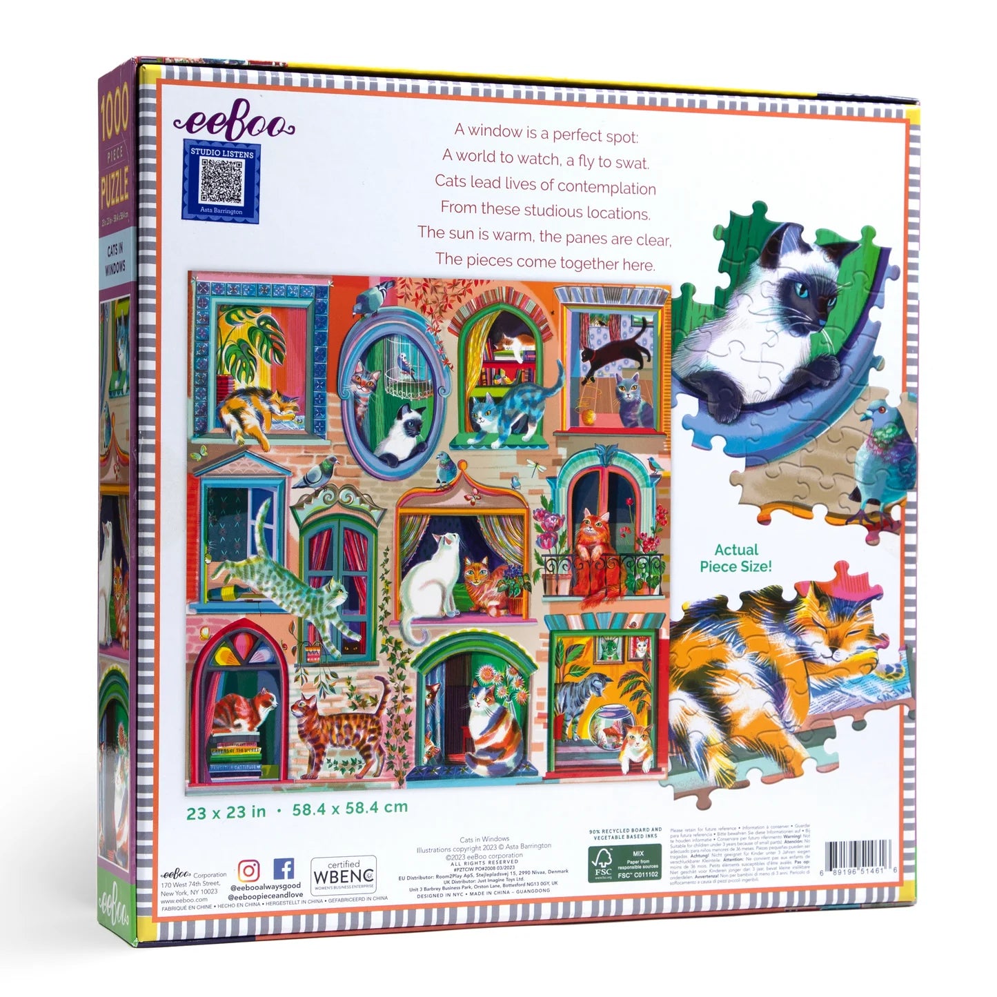 Cats In Windows 1000 Piece Puzzle