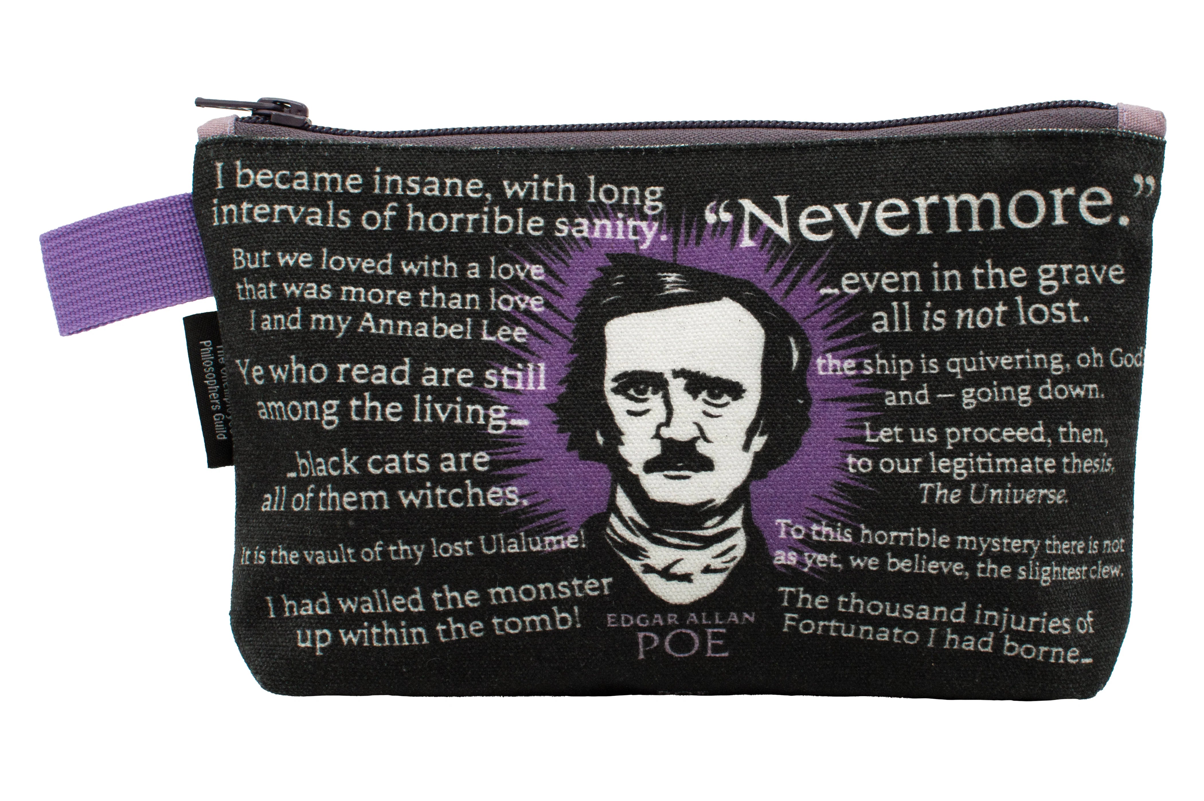 Edgar Allan Poe Zip Bag