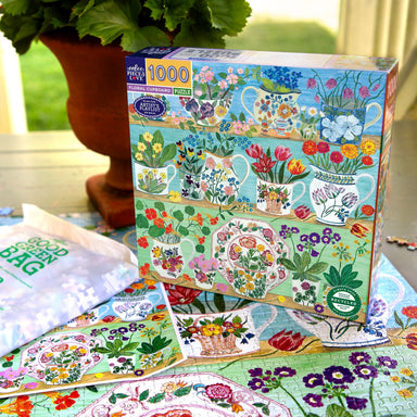 eeBoo Floral Cupboard 1000 Piece Puzzle