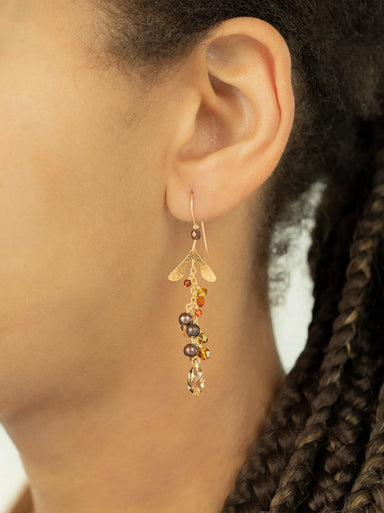 Cascading Calla Earrings - Amber Dew    