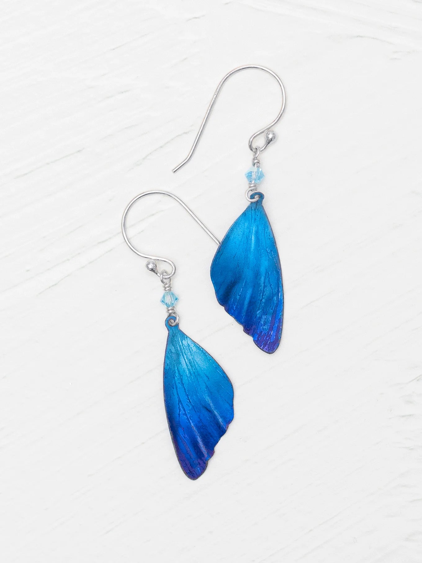Holly Yashi Flutterby Earrings - Monarch Blue    