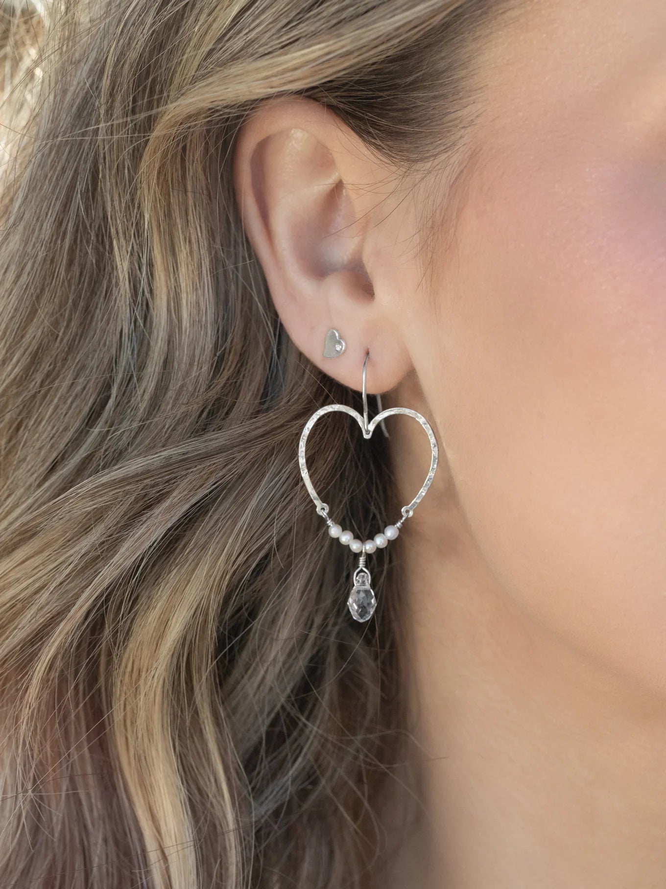 Holly Yashi Lucia Earrings - Silver/White    