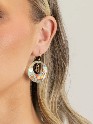 Holly Yashi Claire Earrings - Sage / Coral