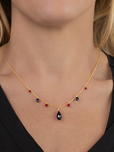 Holly Yashi Victoria Necklace - Scarlet Onyx    