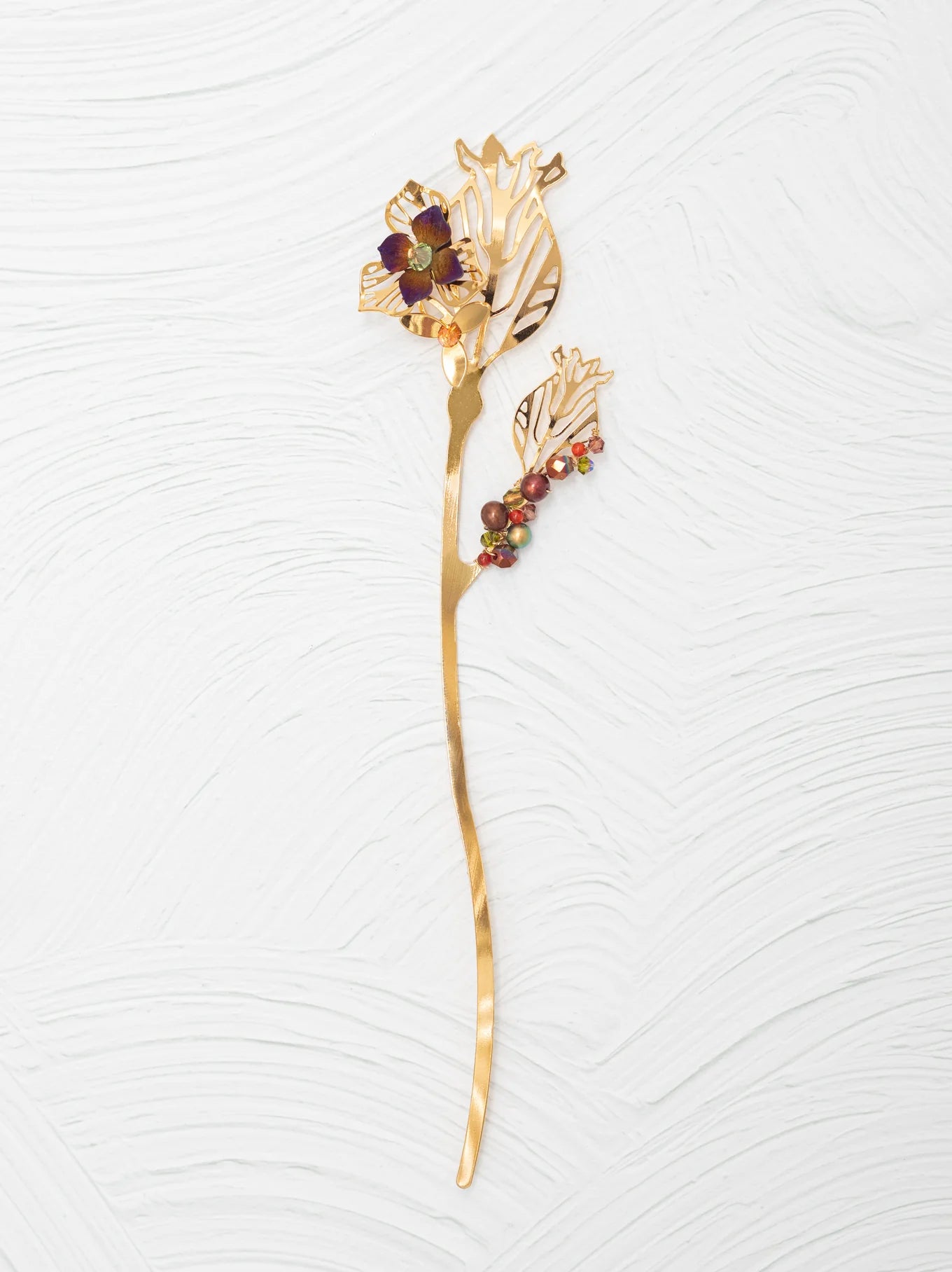 Holly Yashi Elora Hairpin - Brown    