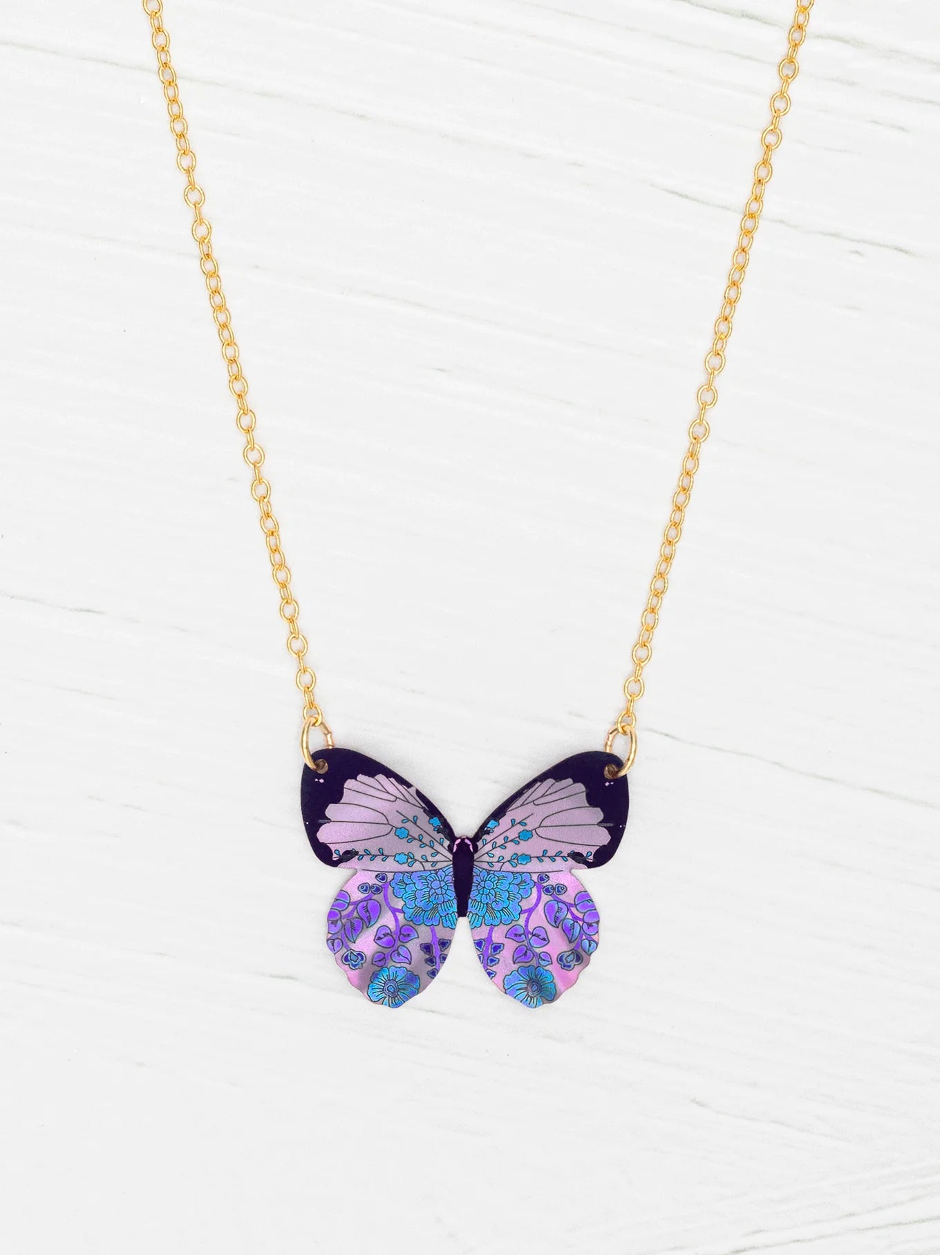 Holly Yashi Blooming Butterfly Necklace - Radiant Purple