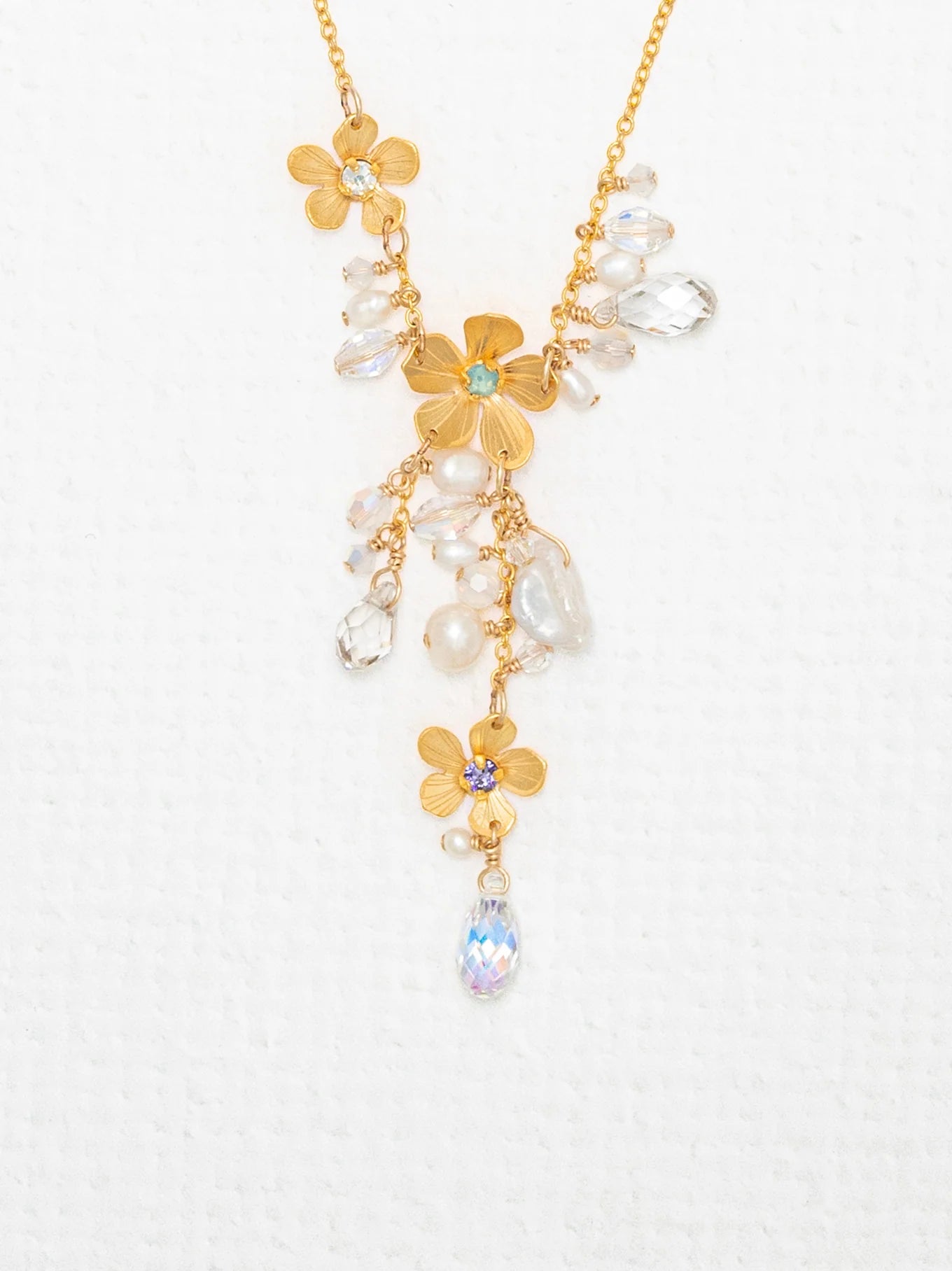 Holly Yashi Rafaela Necklace - Gold and White    