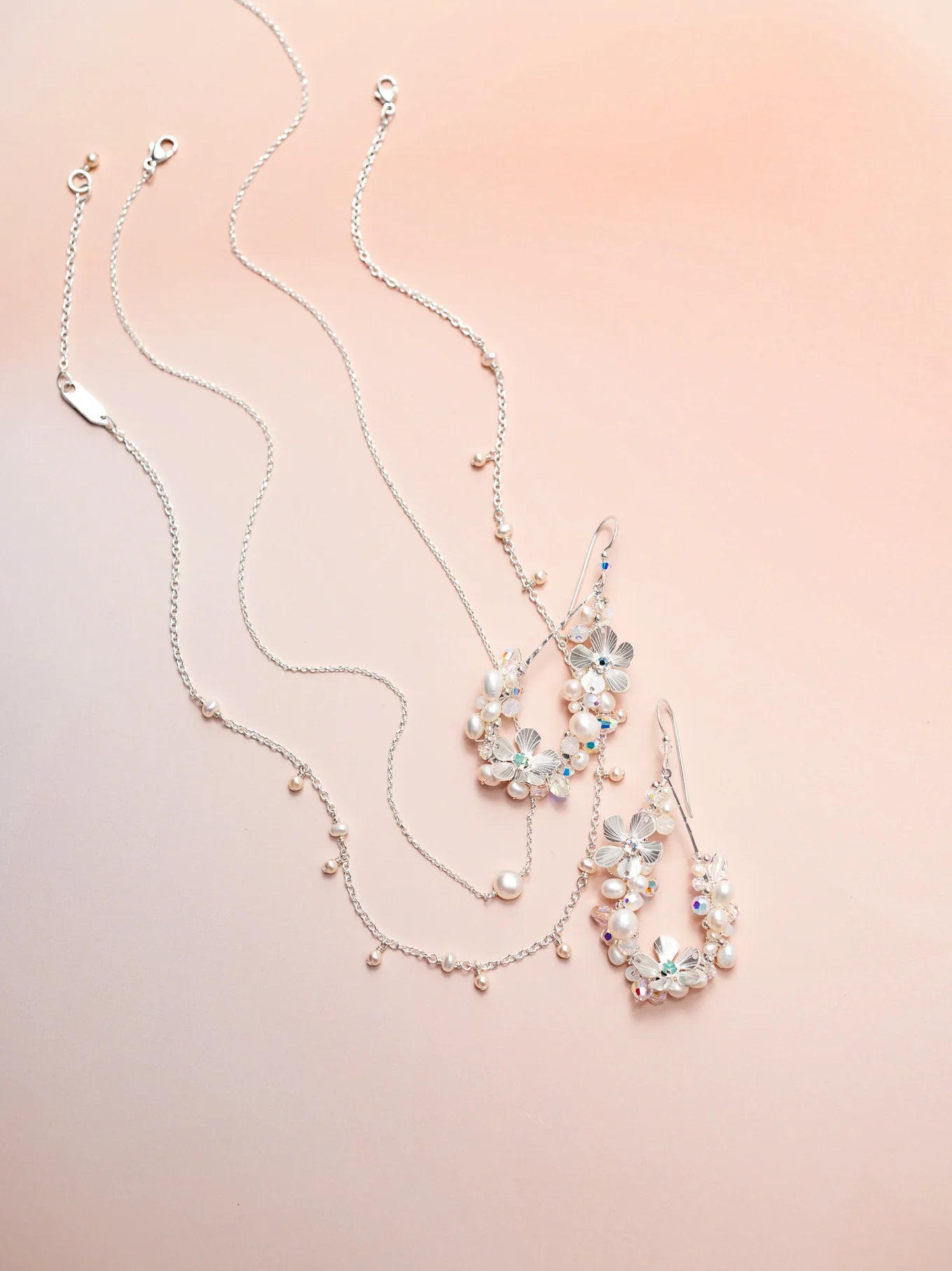 Holly Yashi Rafaela Earrings - Silver and White    