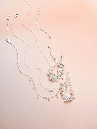 Holly Yashi Rafaela Earrings - Silver and White    