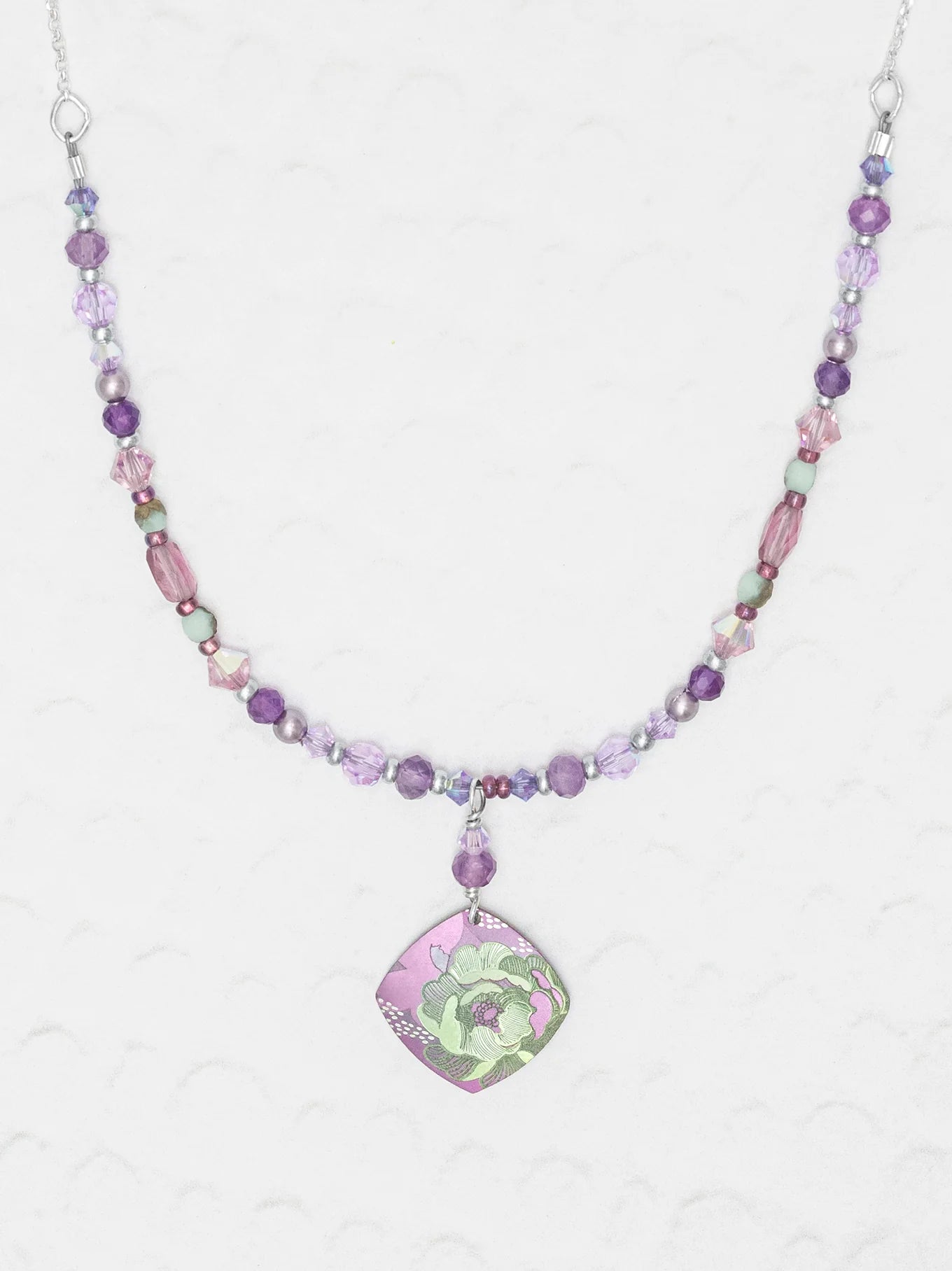 Holly Yashi Elena Beaded Necklace - Violet