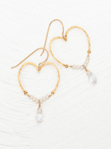 Holly Yashi Lucia Earrings - Gold/White    