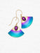 Holly Yashi Monte Carlo Earrings - Teal and Gold    